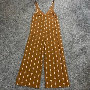 Dress Forum Los Angeles Boho Argyle Diamond Print Jumpsuit Women’s Small EUC